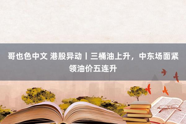哥也色中文 港股异动丨三桶油上升,中东场面紧领油价五连升