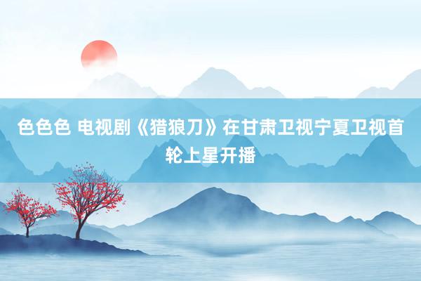 色色色 电视剧《猎狼刀》在甘肃卫视宁夏卫视首轮上星开播