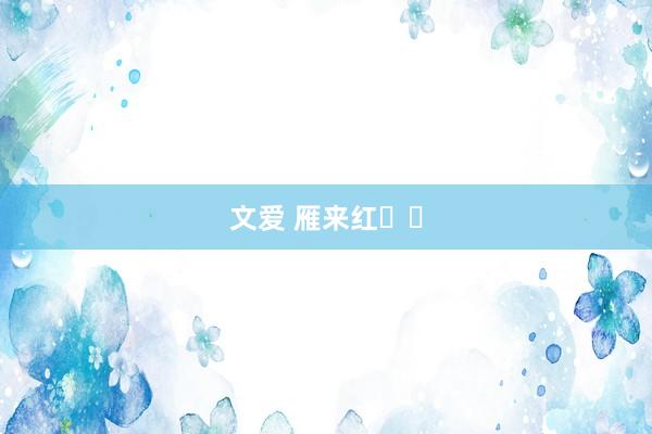 文爱 雁来红‌‌